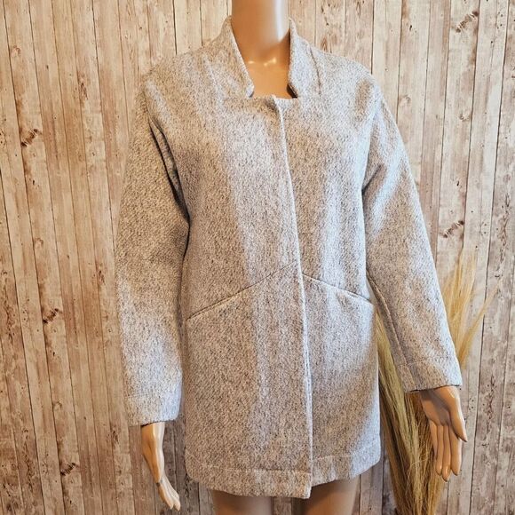 Express Comfy Long Open Jacket Coat Gray Small Petite- Great Condition - Picture 1 of 10